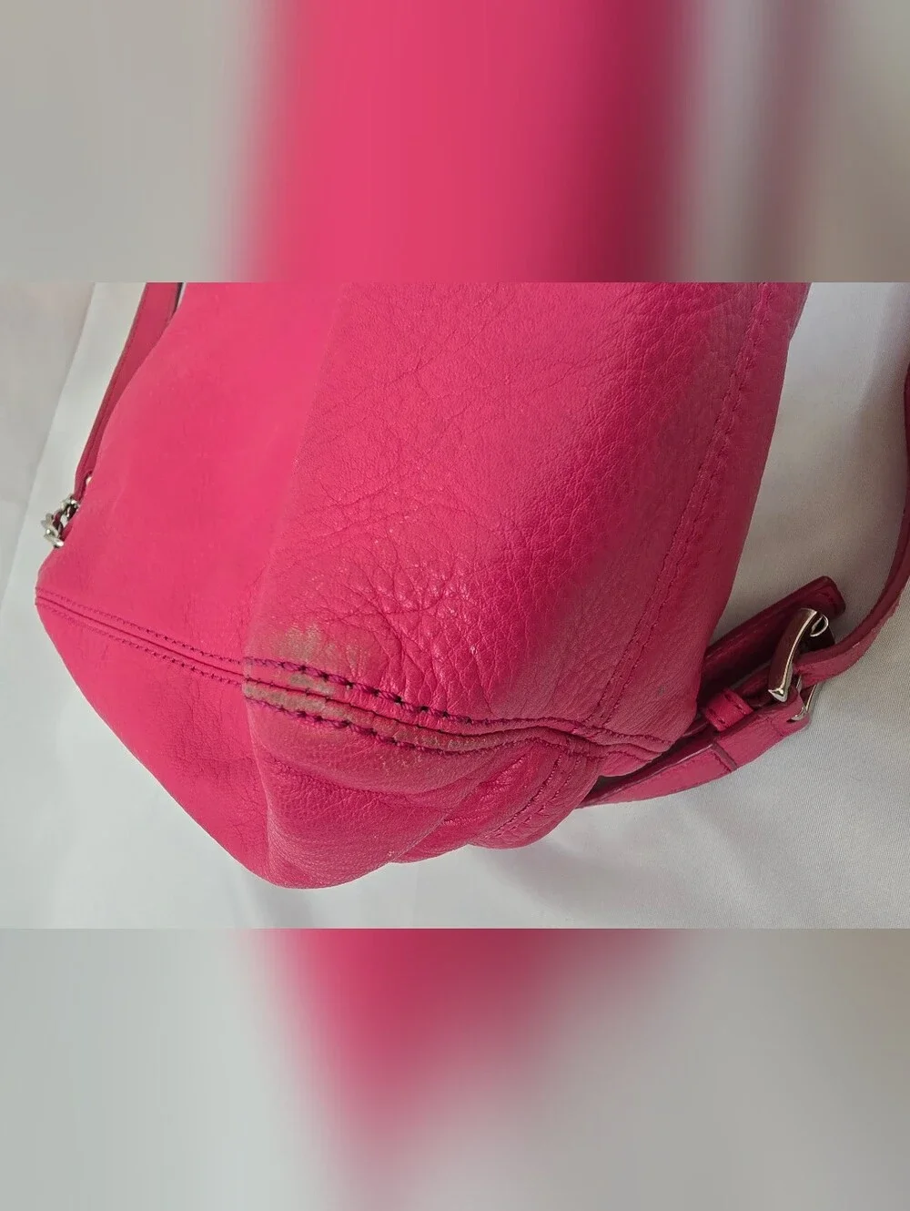 Michael Kors Jet Set Hot Pink Leather Chain Tote